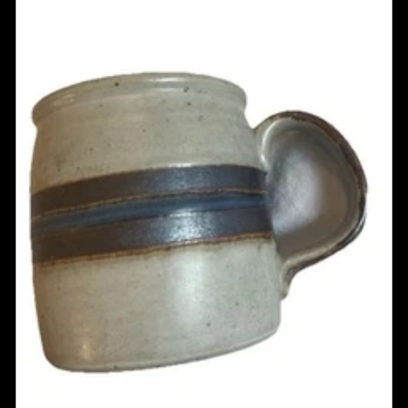 Mid Century OTAGIRI Stoneware HORIZON Pattern HANDLED Coffee Tea MUG 3.5” X 3” - Picture 11 of 16